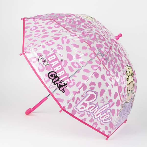 Cerdá Parapluie manuel Barbie Bubble 45 cm rose - Pour enfants de 2 à 8 ans