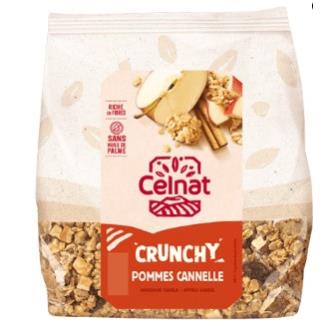 CELNAT Muesli Crunchy Pomme et Cannelle Bio 500g - Riche en fibres, sans huile de palme CELNAT Muesli Crunchy Pomme et Cannelle Bio 500g - Riche en fibres, sans huile de palme