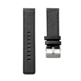 Tayroc Bracelet de montre TY81 en cuir noir 22mm