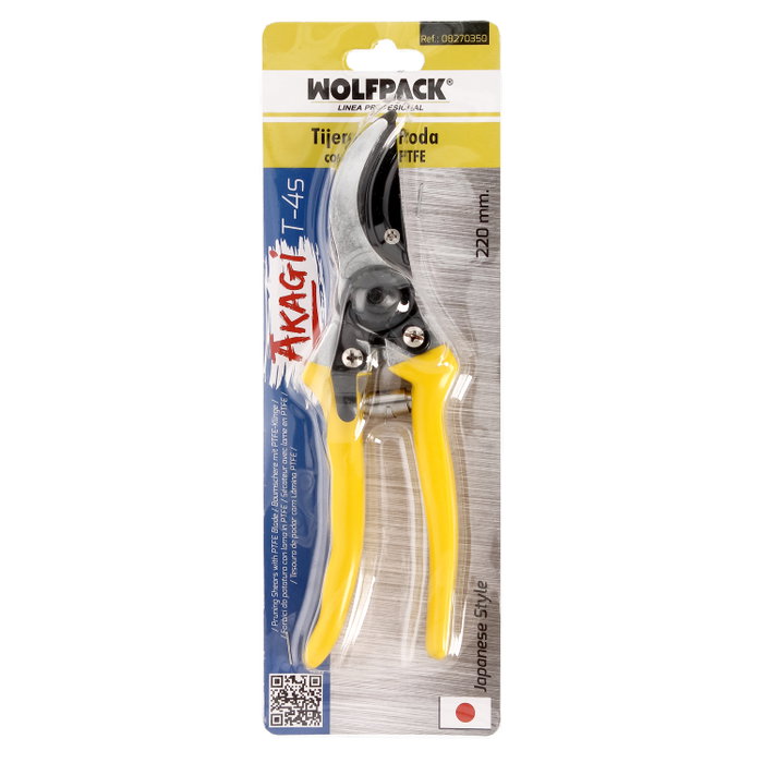 WOLFPACK LINEA PROFESIONAL Tijera de podar Kyomi 220 mm WOLFPACK LINEA PROFESIONAL Tijera de podar Kyomi 220 mm