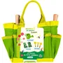 Planète Plante - Sac de Jardinage 6 Pièces pour Enfants Dès 3 Ans - Kit avec Sac, Pelles, Râteau, Arrosoir et Gants - Initiation à la Nature