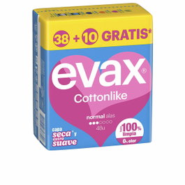 Evax COTTONLIKE Compresses Normales avec Ailes, 48 unités