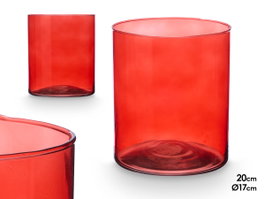 GIFTDECOR Vase Cylindre en Verre Teja 17cm x 20cm