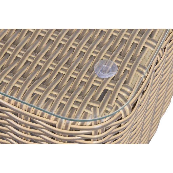 Canapé de jardin Home ESPRIT Marron Marron Clair 215 X 90 X 75 CM