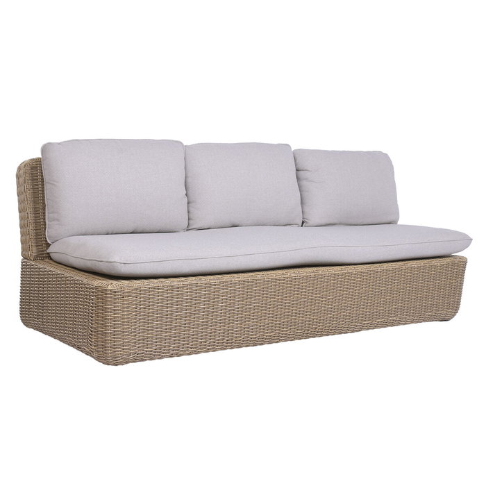 Canapé de jardin Home ESPRIT Marron Marron Clair 215 X 90 X 75 CM