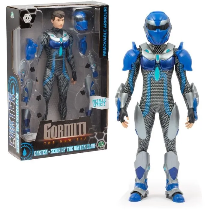 Gormiti Figurine Articulée Scion avec Armure Eau Modèle TV 27 cm GRV032 - A Partir de 4 Ans