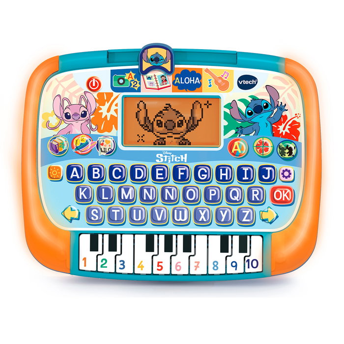 V-Tech - Tablet Educative Interactive Stitch Disney - 80-586122 - 12 Activités (Lettres, Nombres, Logique, Musique) - Pour Enfants à partir de 4 ans