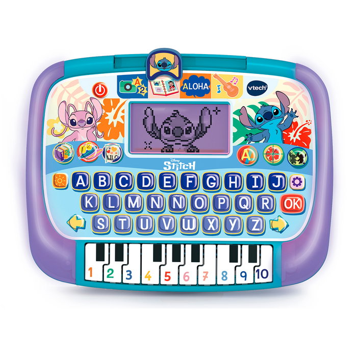 V-Tech - Tablet Educative Interactive Stitch Disney - 80-586122 - 12 Activités (Lettres, Nombres, Logique, Musique) - Pour Enfants à partir de 4 ans