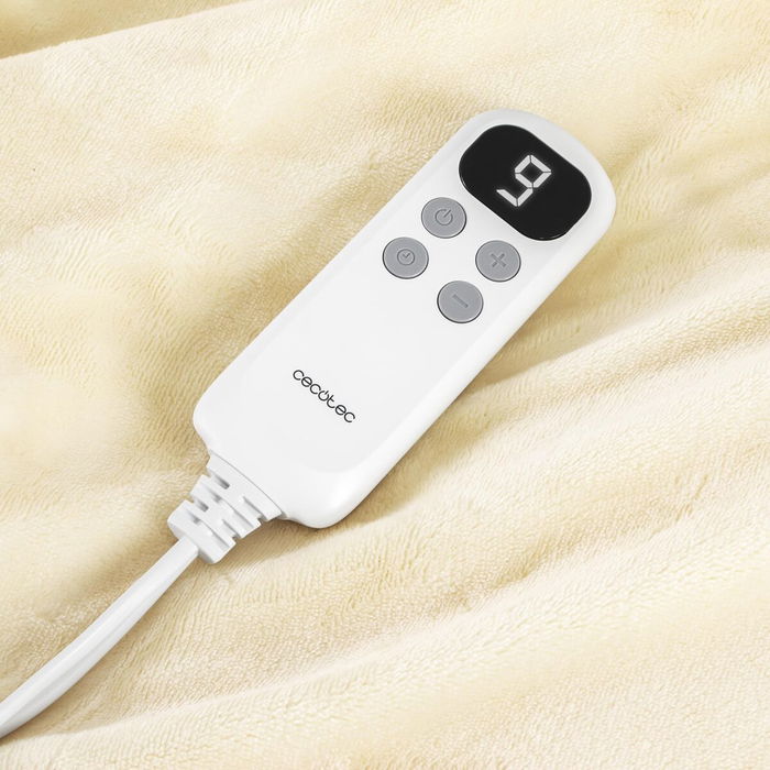 Cecotec Couverture Chauffante HeatConfort Calma 160x130 cm 115W Beige 10 Temp Auto-Off