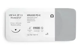 kruuse Suture PD-X 4/0 70cm Aiguille 19mm 3/8 Triangulaire