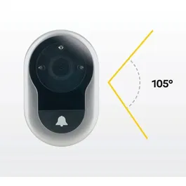 Yale Smart Living Judas numérique 4500 Memory+ - Judas électronique avec écran vidéo 4 pouces, enregistrement d'image, large angle 105°, sonnette 80Db, installation sans fil