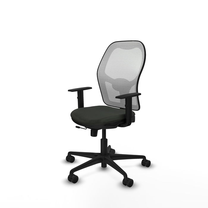 Chaise Jorquera Synchrone/Traslack tissu Noir Maille Blanc Base en nylon noir Accoudoir 1D Sans appui-tête Roulettes 65mm nylon Chaise Jorquera Synchrone/Traslack tissu Noir Maille Blanc Base en nylon noir Accoudoir 1D Sans appui-tête Roulettes 65mm nylon