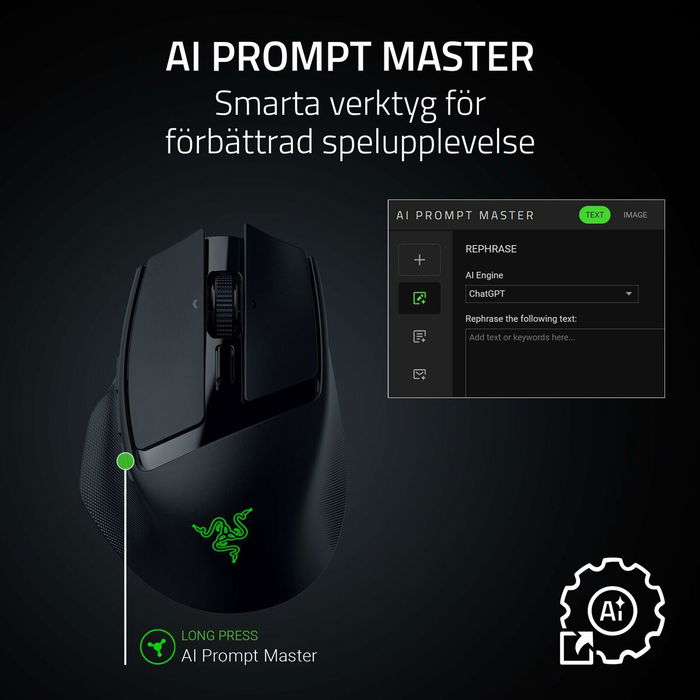Razer Basilisk Mobile Souris de Jeu sans Fil RZ01-04310100-R3G1 Noir