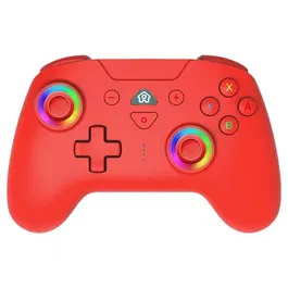 SUBSONIC Manette sans fil Switch Pro Controller pour Nintendo Switch et Switch 2, capteur de mouvement, vibrations, boutons M1/M2 programmables, autonomie 10h, rouge avec LEDs