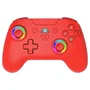 SUBSONIC Manette sans fil Switch Pro Controller pour Nintendo Switch et Switch 2, capteur de mouvement, vibrations, boutons M1/M2 programmables, autonomie 10h, rouge avec LEDs