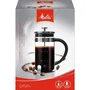 Melitta Cafetière à Piston Premium, 8 Tasses, Verre Trempé avec Filtre en Acier Inoxydable et Pieds en Inox, Corps Amovible