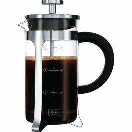 Melitta Cafetière à piston Premium 8 tasses, 1 L en verre et inox