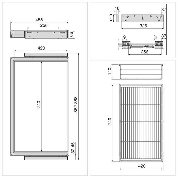 Emuca Kit tiroir en fil métallique et rack ajustable Quartz pour armoires, glissières extension totale et à fermeture douce, Module 90cm, Finition Titane Emuca Kit tiroir en fil métallique et rack ajustable Quartz pour armoires, glissières extension totale et à fermeture douce, Module 90cm, Finition Titane