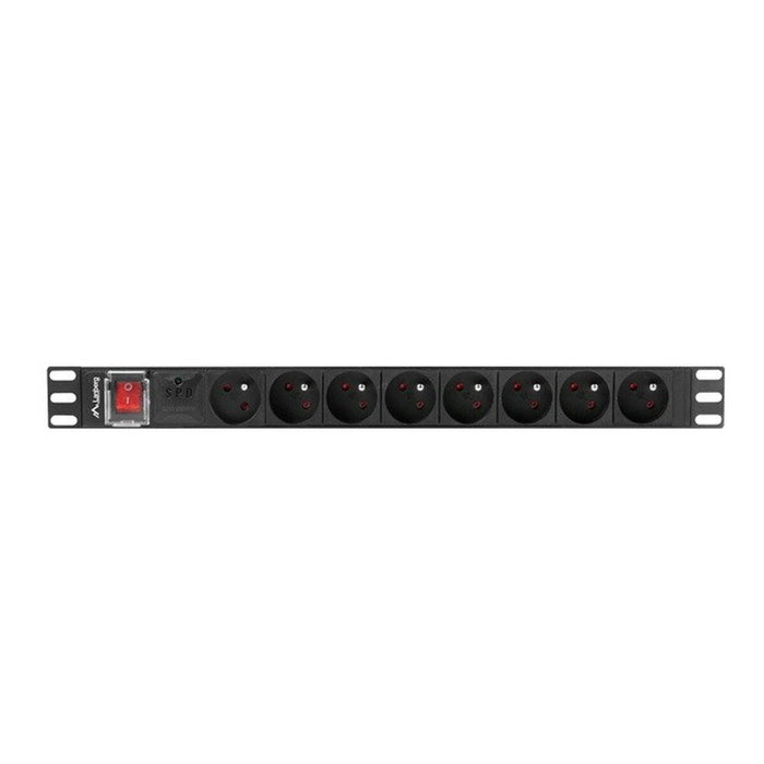 Lanberg PDU-06E-0200-BK Rallonge 19'' 6 Prises Schuko (2 m)
