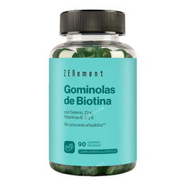 ZENEMENT Biotine avec Sélénium, Zinc et Vitamines B, C et E - 90 Gummies Vegan