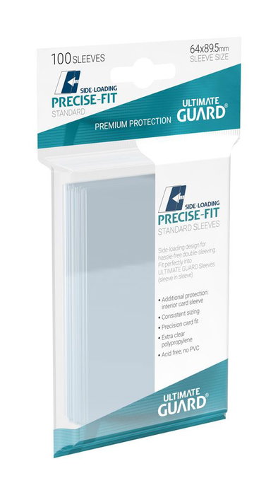 Ultimate Guard Precise-Fit Sleeves Standard Size (100) - Side-Loading Ultimate Guard Precise-Fit Sleeves Standard Size (100) - Side-Loading
