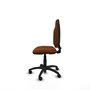 Chaise Algarra Contact permament de base Cuir écologique Marron Structure polyamide noire Sans accoudoirs Sans appui-tête Roulettes en nylon 50 mm