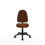 Chaise Algarra Contact permament de base Cuir écologique Marron Structure polyamide noire Sans accoudoirs Sans appui-tête Roulettes en nylon 50 mm