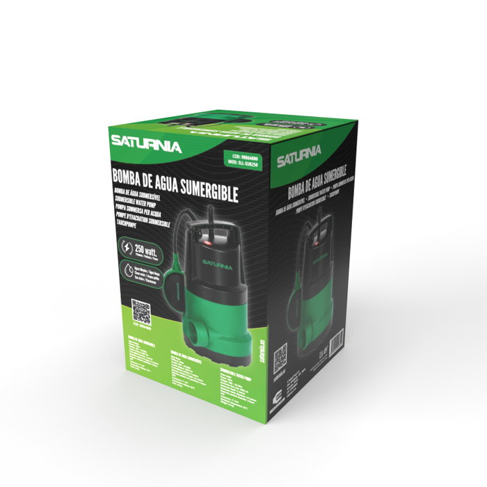 SATURNIA Pompe à eau submersible 250W 91,5 L/min SATURNIA Pompe à eau submersible 250W 91,5 L/min