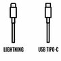 Câble USB-C vers Lightning Apple MM0A3ZM/A Blanc 1 m