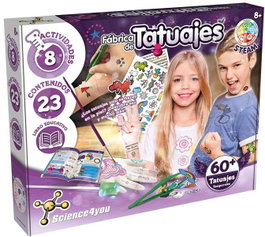 Science for you - Jeu de fabrication Studio de Tatouages avec 8 Activités - Version espagnole