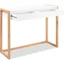 Denver Console Bureau en chêne artisanal blanc 2 tiroirs - 100 x 35 x 75 cm - Meuble de rangement pour salon ou entrée