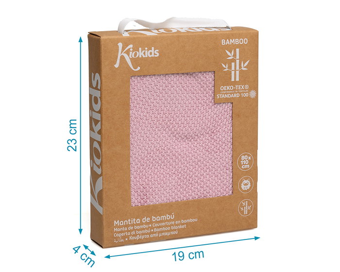 KioKids Couverture en Bambou Rose