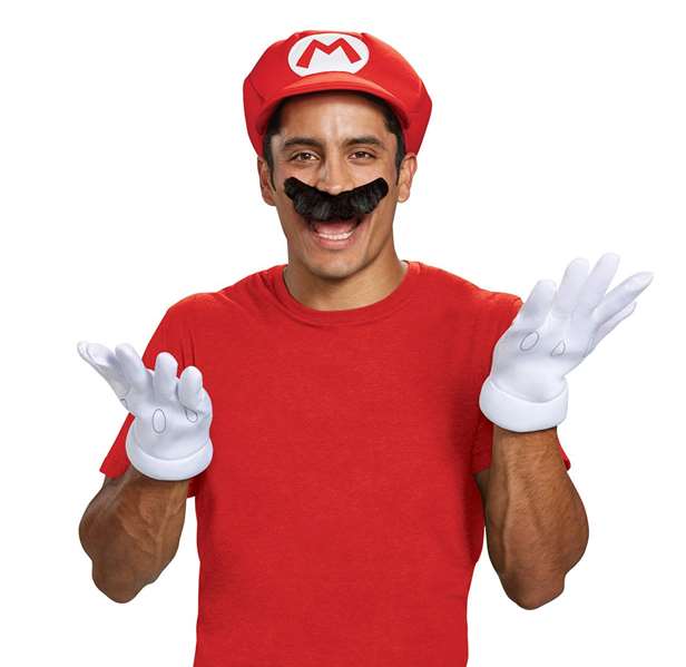 Nintendo Super Mario Costume Adulte Kit Déguisement Complet avec Accessoires - Taille M Rouge