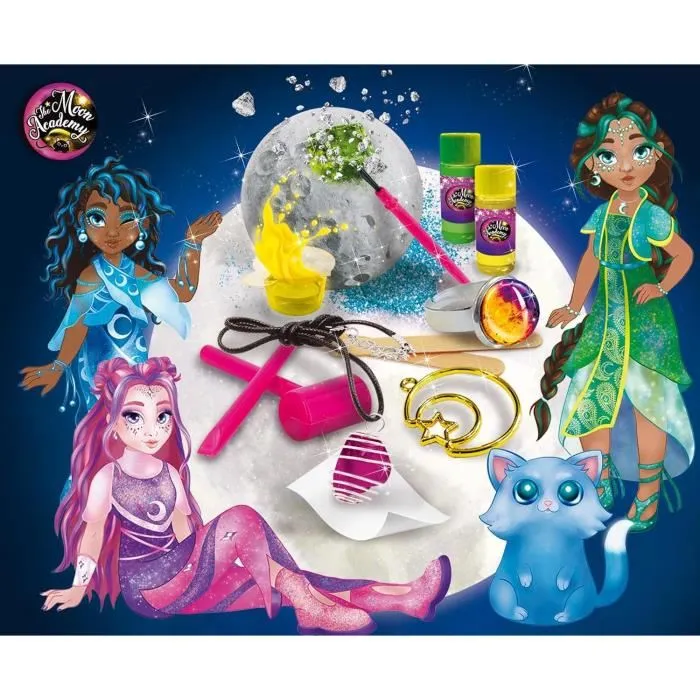 Lisciani Giochi The Moon Academy - Kit scientifique pour enfants - A partir de 8 ans - Bloc à creuser et minéraux lunaires avec gemme lumineuse Lisciani Giochi The Moon Academy - Kit scientifique pour enfants - A partir de 8 ans - Bloc à creuser et minéraux lunaires avec gemme lumineuse