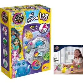 Lisciani Giochi The Moon Academy - Kit scientifique pour enfants - A partir de 8 ans - Bloc à creuser et minéraux lunaires avec gemme lumineuse