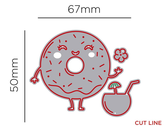 Misskuty Troquel fino ZAG Verano donut 3u.