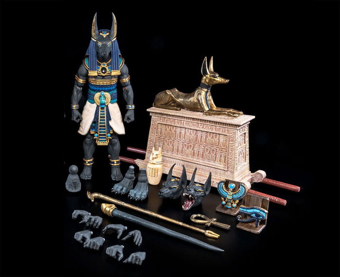 Four Horsemen Toy Design Figura Obscura figurine Anubis Black & Blue