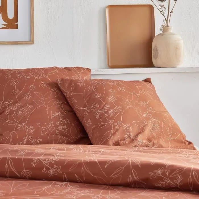 Today Parure de Lit Crazy - Imprimé Floral en Polyester - 2 personnes - Housse de Couette 220 x 240 cm - Orange