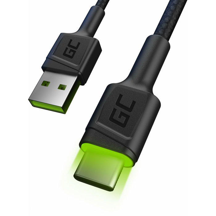 Green Cell KABGC13 Câble USB Noir et Vert 2 m