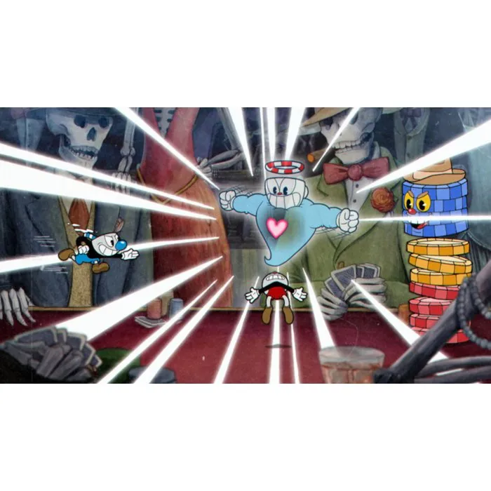 StudioMDHR Cuphead (Nintendo Switch) - Jeu d'action plates-formes run and gun avec animations traditionnelles et bande-son jazz