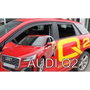 Heko Déflecteurs de ventanilla arrière pour Audi Q2 5D 2016-2023 (Ensemble) de couleur fumée transparent