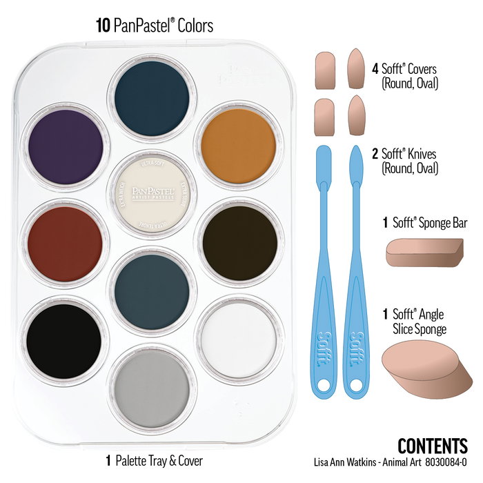 Panpastel Set 10 Couleurs Arte Animal avec Lisa Ann Watkins