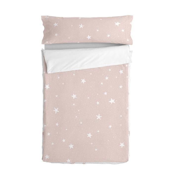 Housse de couette non rembourrée HappyFriday Basic Kids Little star Rose 90 x 200 cm Housse de couette non rembourrée HappyFriday Basic Kids Little star Rose 90 x 200 cm