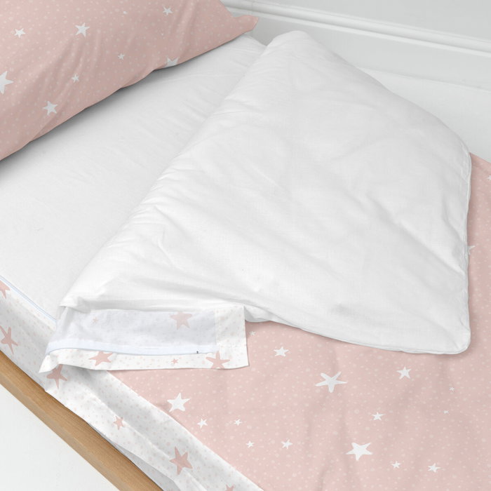 Housse de couette non rembourrée HappyFriday Basic Kids Little star Rose 90 x 200 cm Housse de couette non rembourrée HappyFriday Basic Kids Little star Rose 90 x 200 cm