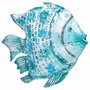 Bougeoir Alexandra House Living Bleu Bois de manguier 15 x 83 x 107 cm Poisson