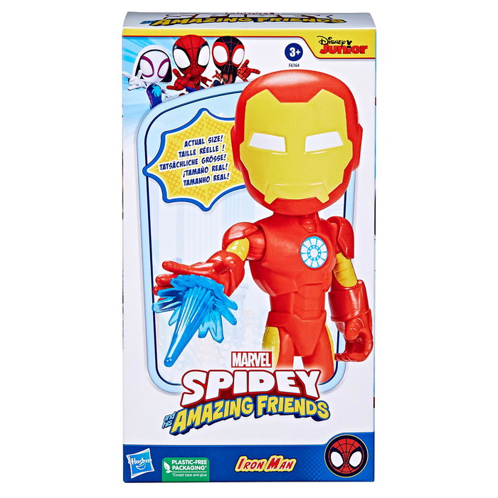 Hasbro - Figurine de super-héros Iron Man de 22.5 cm avec licence Marvel - Version multilingue (Français, Anglais, Allemand, Italien, Portugais, Espagnol) - Référence F6164