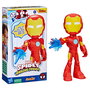 Hasbro - Figurine de super-héros Iron Man de 22.5 cm avec licence Marvel - Version multilingue (Français, Anglais, Allemand, Italien, Portugais, Espagnol) - Référence F6164