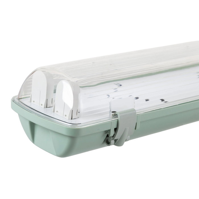 Luminaire étanche IP65 pour 2 x tubes LED T8 120cm ABS/PC Gris Luminaire étanche IP65 pour 2 x tubes LED T8 120cm ABS/PC Gris