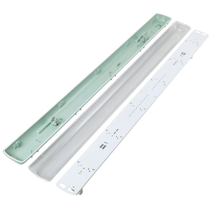 Luminaire étanche IP65 pour 2 x tubes LED T8 120cm ABS/PC Gris Luminaire étanche IP65 pour 2 x tubes LED T8 120cm ABS/PC Gris