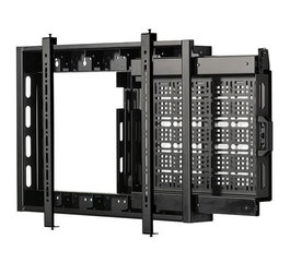 B-Tech BT7883 Support mural pour écran plat avec tiroir coulissant de rangement AV, noir